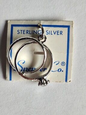 Spencer Co 925 Sterling Vintage Ring Charm with Original Jewelry Card